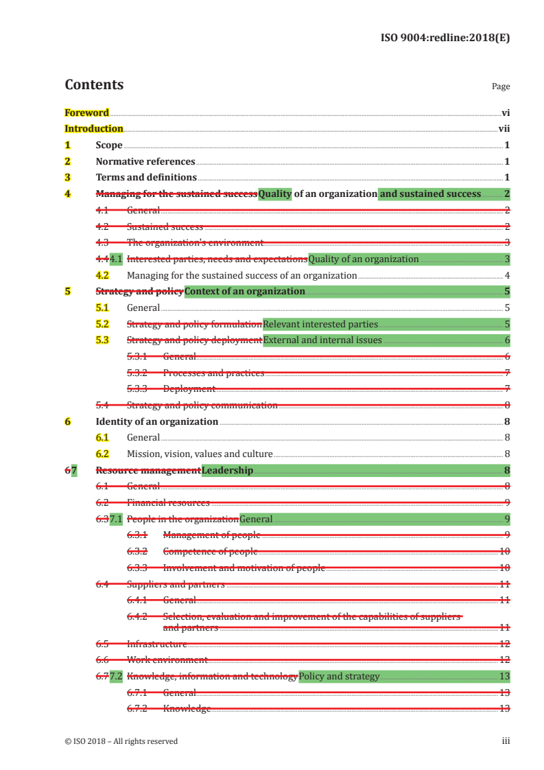 REDLINE ISO 9004:2018 - Quality management — Quality of an organization — Guidance to achieve sustained success
Released:4/3/2018