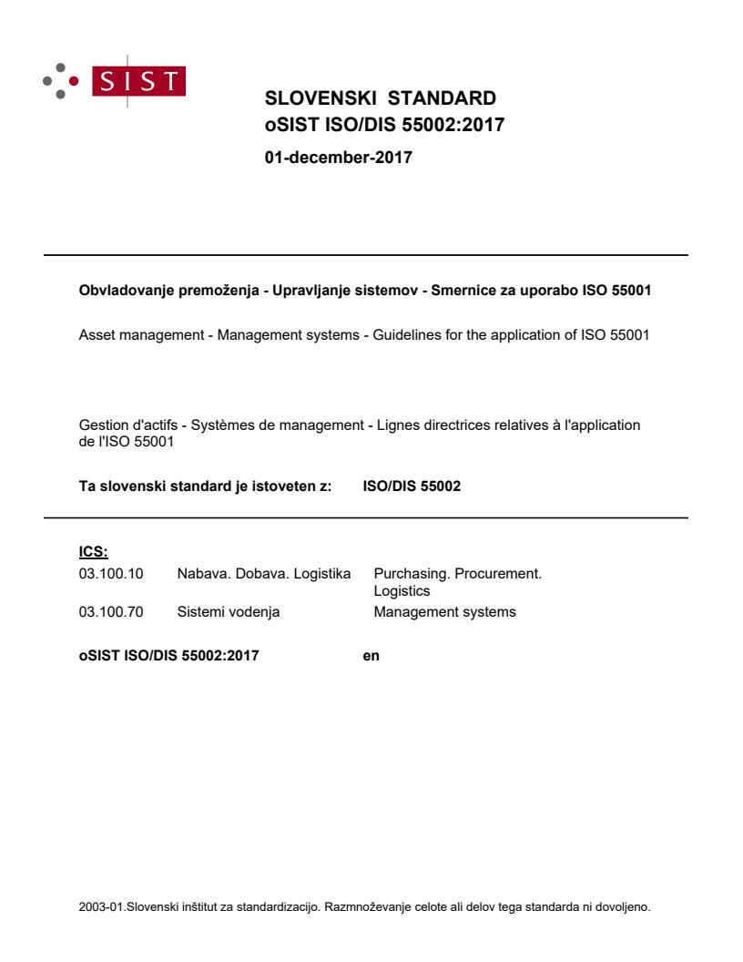 ISO/DIS 55002:2017 - BARVE