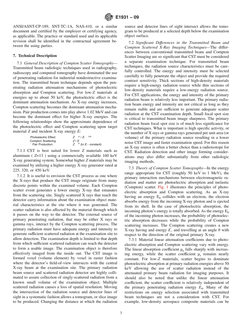 ASTM E1931-09 - Standard Guide for X-Ray Compton Scatter Tomography