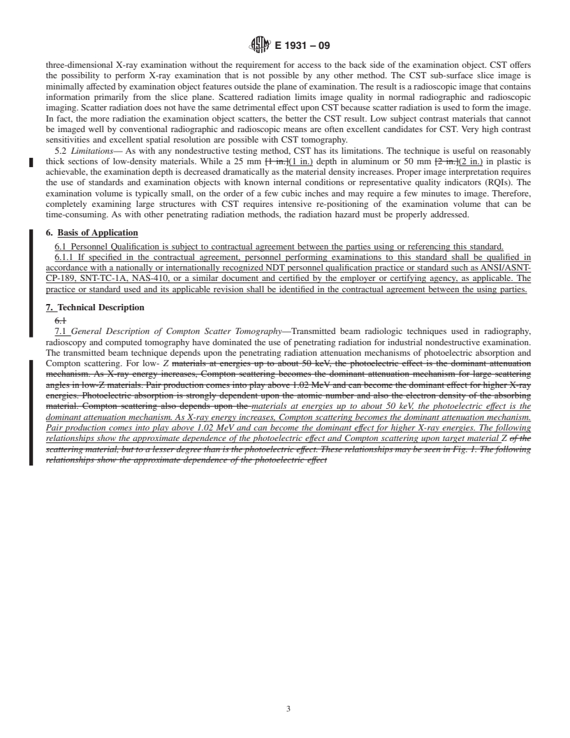 REDLINE ASTM E1931-09 - Standard Guide for X-Ray Compton Scatter Tomography