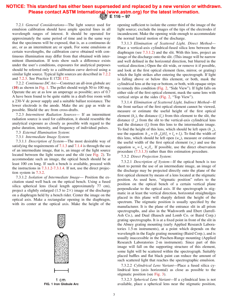 ASTM E116-97 - Standard Practice for Photographic Photometry in Spectrochemical Analysis (Withdrawn 2002)