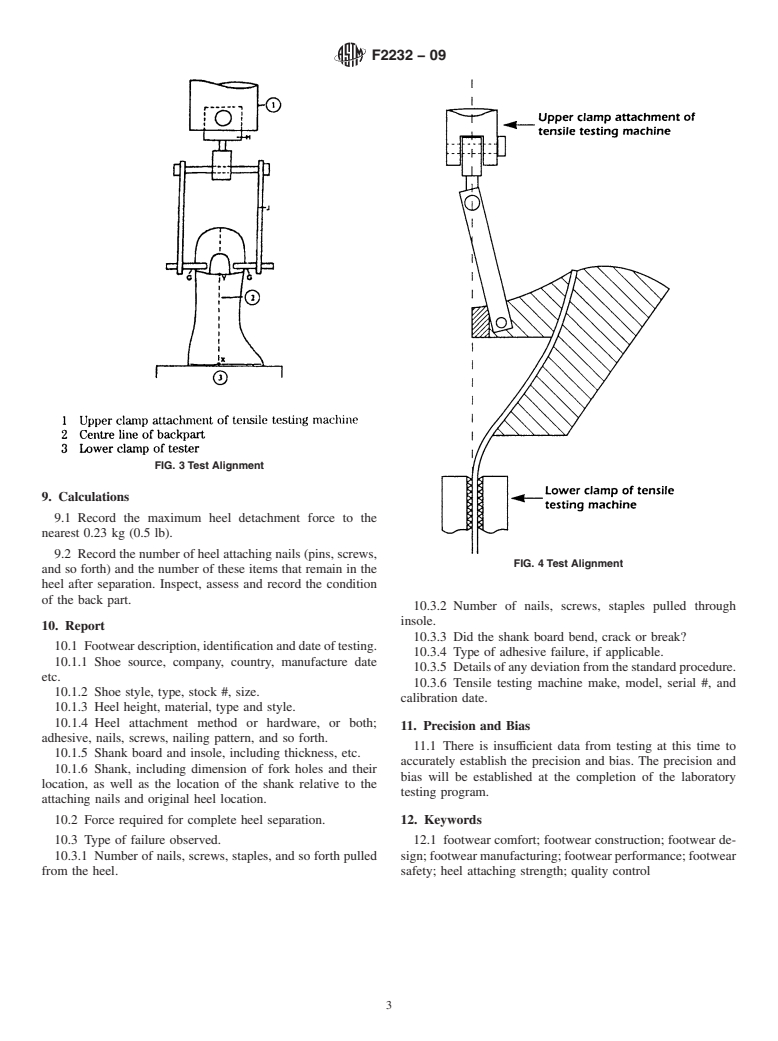 ASTM F2232-09 - Standard Test Method for Determining the Longitudinal Load Required to Detach High Heels from Footwear