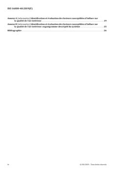 ISO 16000-40:2019 - Air intérieur — Partie 40: Système de management de la qualité de l'air intérieur
Released:7/23/2019 - Page 4 preview
