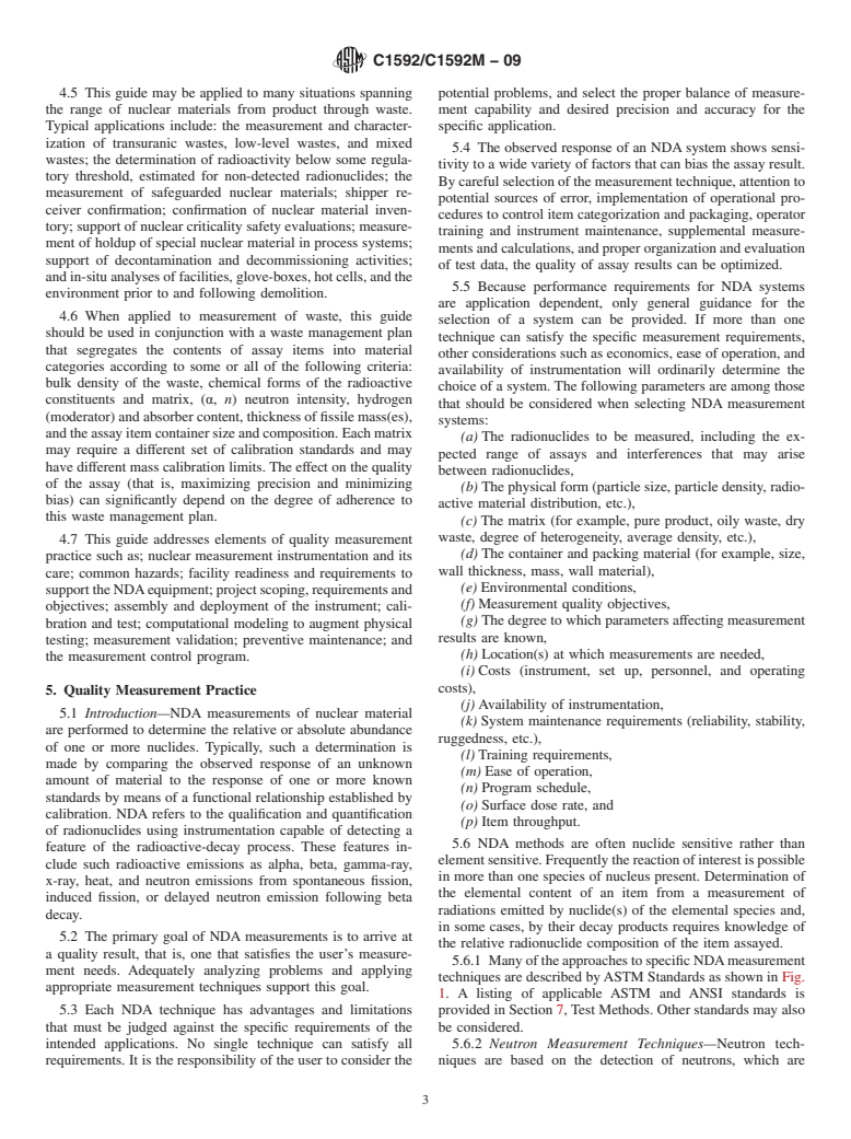 ASTM C1592/C1592M-09 - Standard Guide for Making Quality Nondestructive Assay Measurements (Withdrawn 2018)