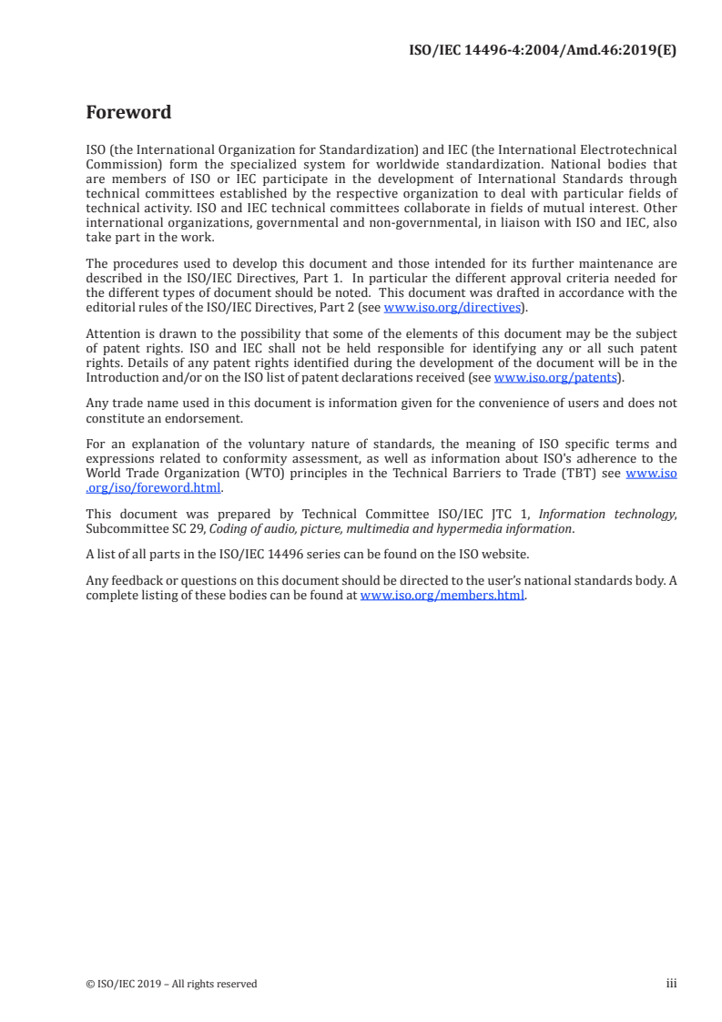 ISO/IEC 14496-4:2004/Amd 46:2019 - Information technology — Coding of audio-visual objects — Part 4: Conformance testing — Amendment 46: Conformance testing for internet video coding
Released:4/17/2019