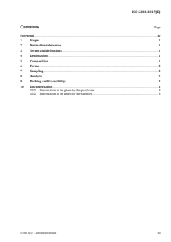 ISO 6283:2017 ISO 6283:2017 - Refined nickel
Released:10/11/2017 - Page 3 preview
