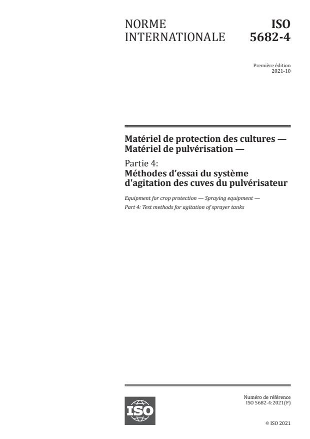 ISO 5682-4:2021 - Matériel de protection des cultures -- Matériel de pulvérisation