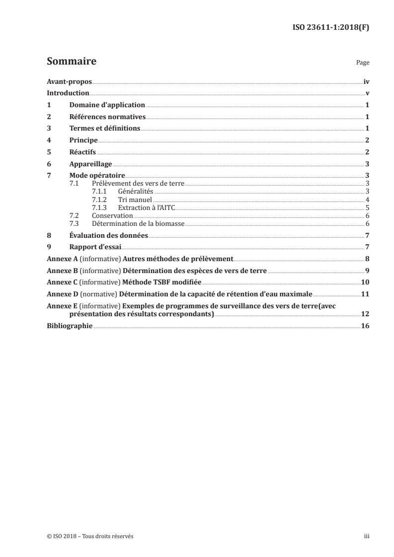 ISO 23611-1:2018 - Qualité du sol — Prélèvement des invertébrés du sol — Partie 1: Tri manuel et extraction des vers de terre
Released:5/24/2018