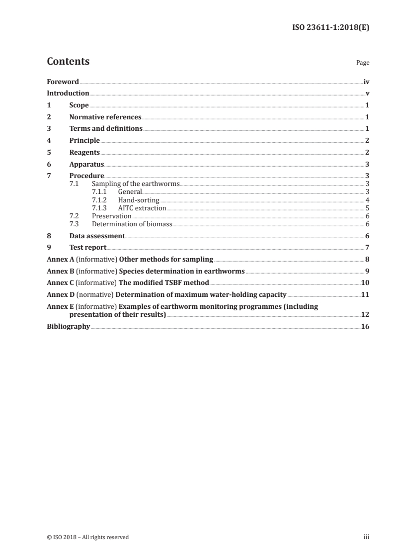ISO 23611-1:2018 - Soil quality — Sampling of soil invertebrates — Part 1: Hand-sorting and extraction of earthworms
Released:5/24/2018