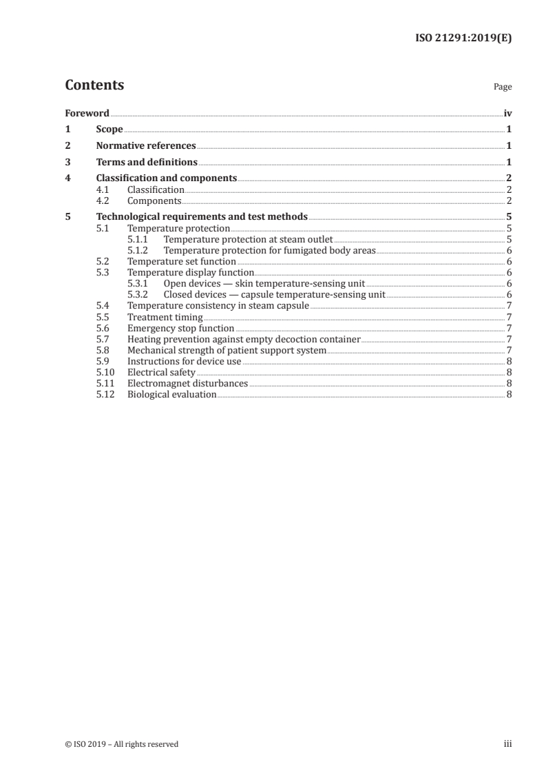 ISO 21291:2019 - Traditional Chinese medicine —Therapeutic fumigation devices
Released:5/27/2019