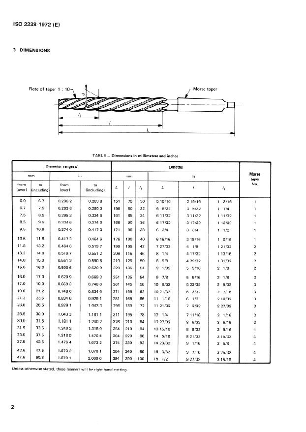 ISO 2238:1972 ISO 2238:1972 - Machine bridge reamers - Page 4 preview