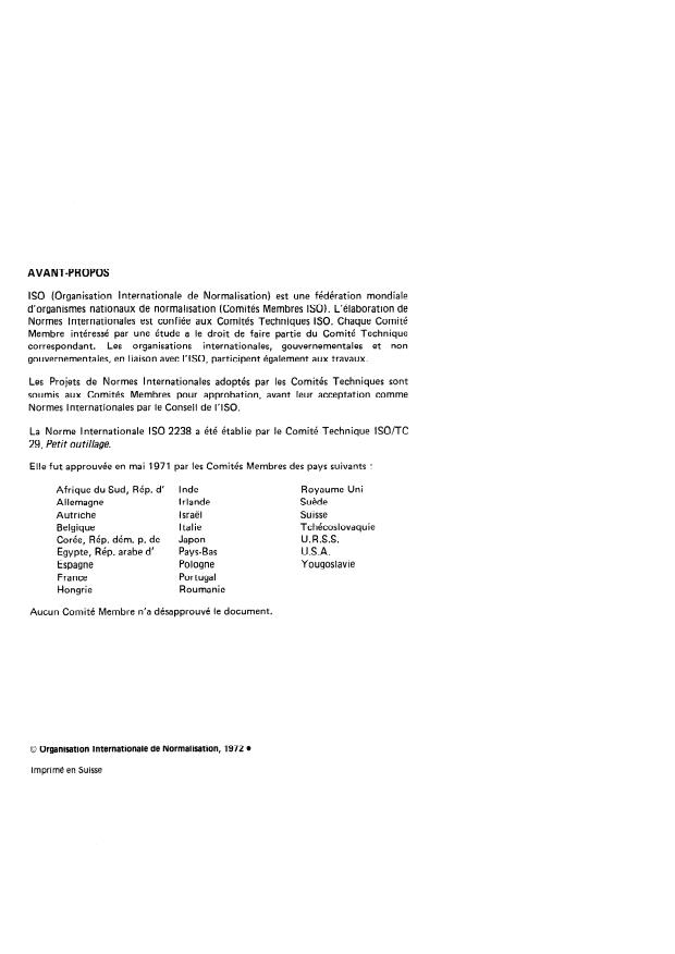 ISO 2238:1972 ISO 2238:1972 - Alésoirs de chaudronnerie, a machine - Page 2 preview