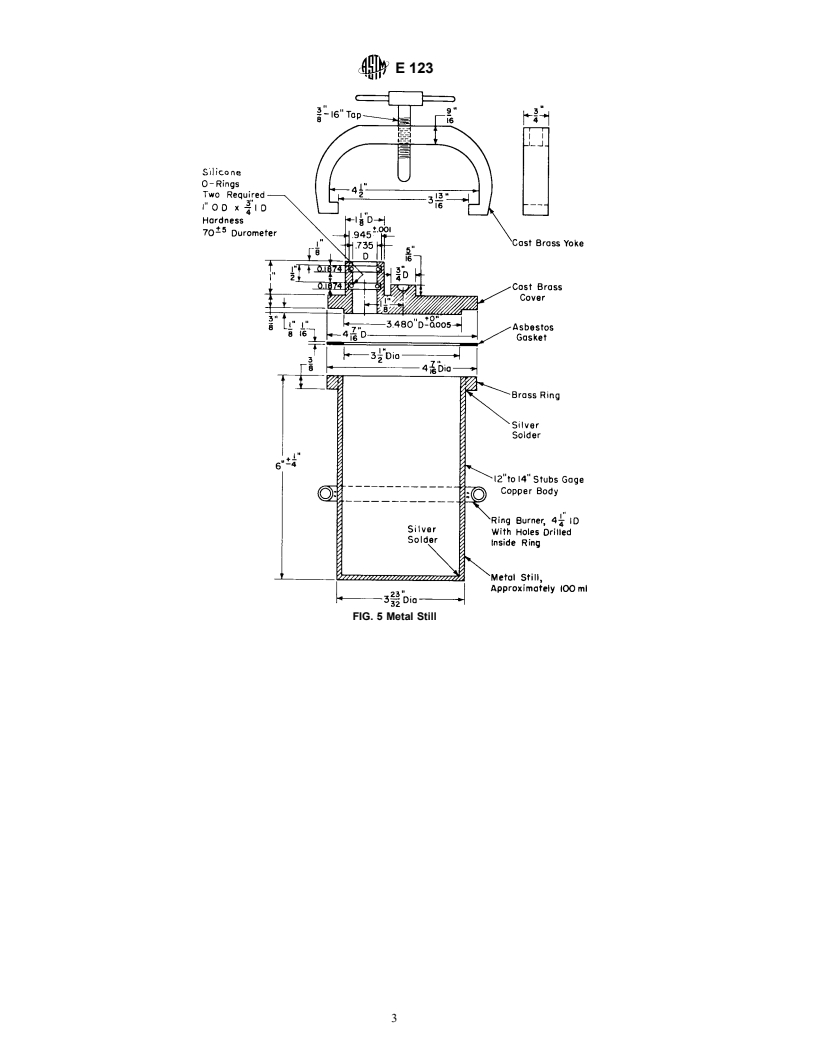 ASTM E123-92(1996) - Standard Specification for Apparatus for Determination of Water by Distillation