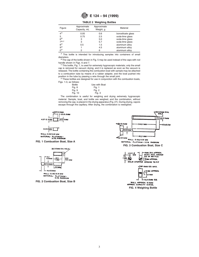 ASTM E124-94(1999) - Standard Specification for Weighing and Drying Apparatus for Microchemical Analysis