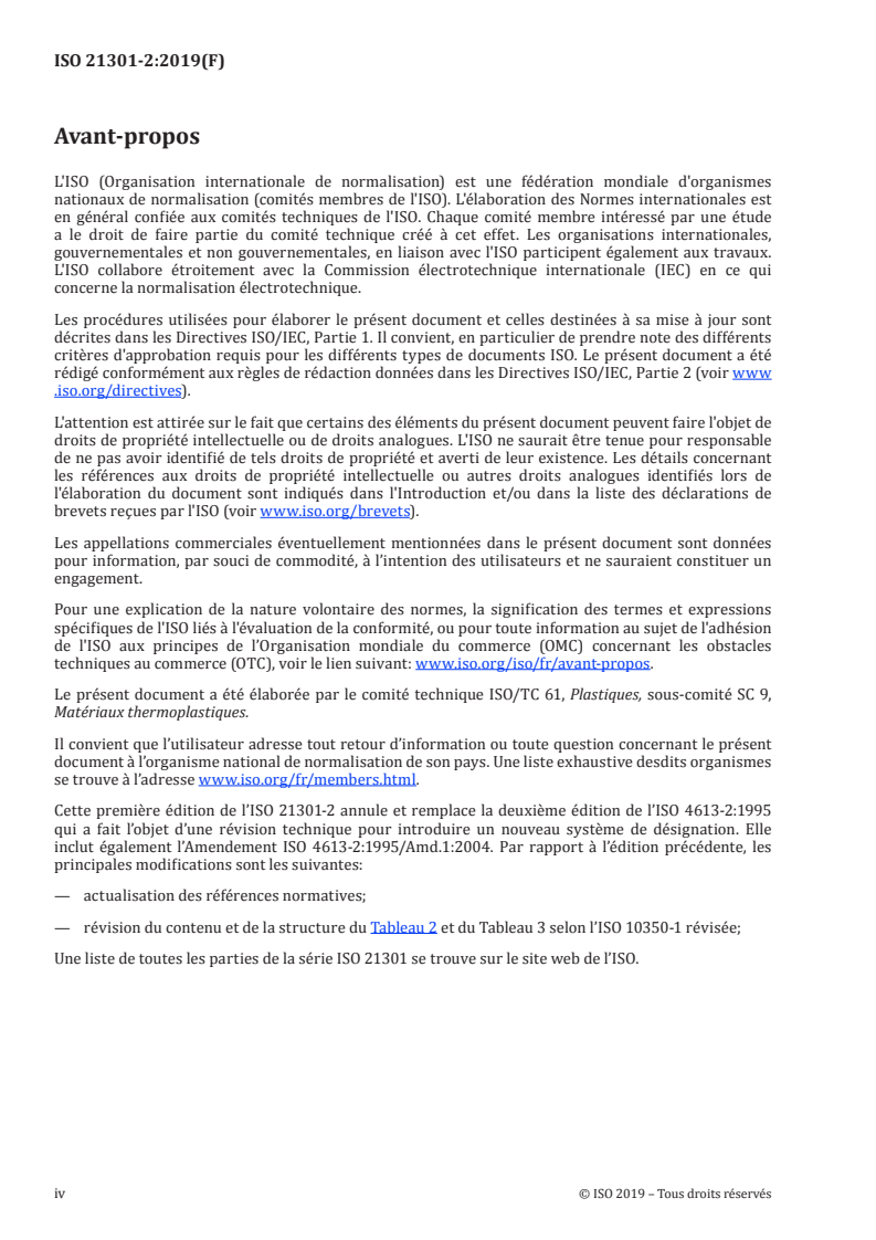 ISO 21301-2:2019 ISO 21301-2:2019 - Plastiques — Matériaux à base de copolymère éthylène-acétate de vinyle (EVAC) pour moulage et extrusion — Partie 2: Préparation des éprouvettes et détermination des propriétés
Released:1/31/2019 - Page 4 preview