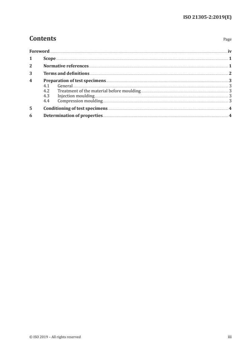 ISO 21305-2:2019 - Plastics — Polycarbonate (PC) moulding and extrusion materials — Part 2: Preparation of test specimens and determination of properties
Released:2/1/2019