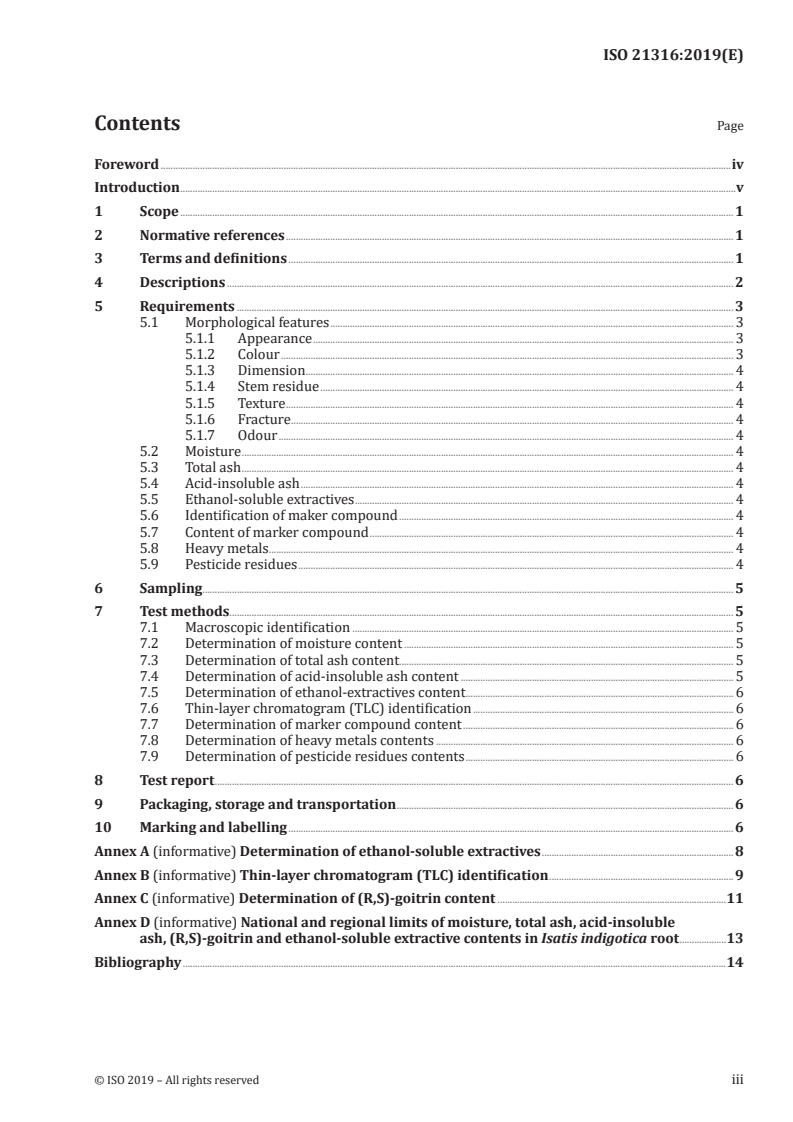 ISO 21316:2019 - Traditional Chinese medicine — Isatis indigotica root
Released:2/5/2019