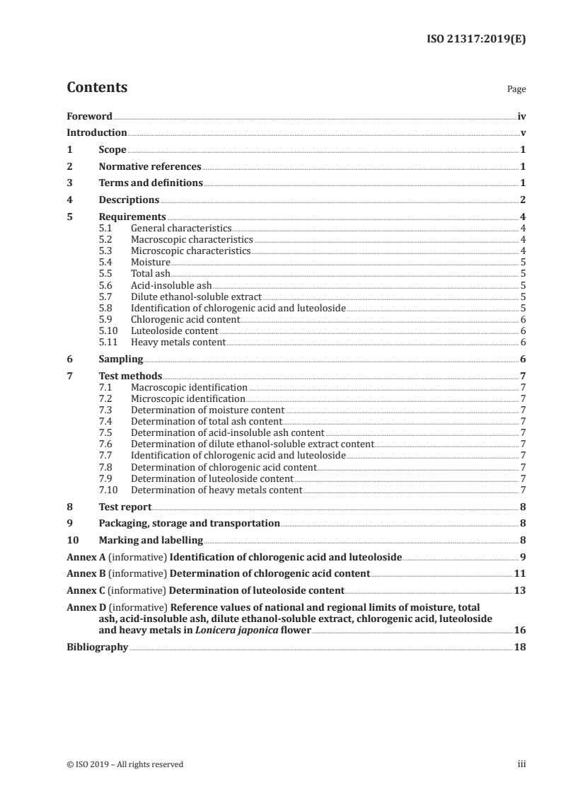 ISO 21317:2019 - Traditional Chinese medicine — Lonicera japonica flower
Released:2/28/2019