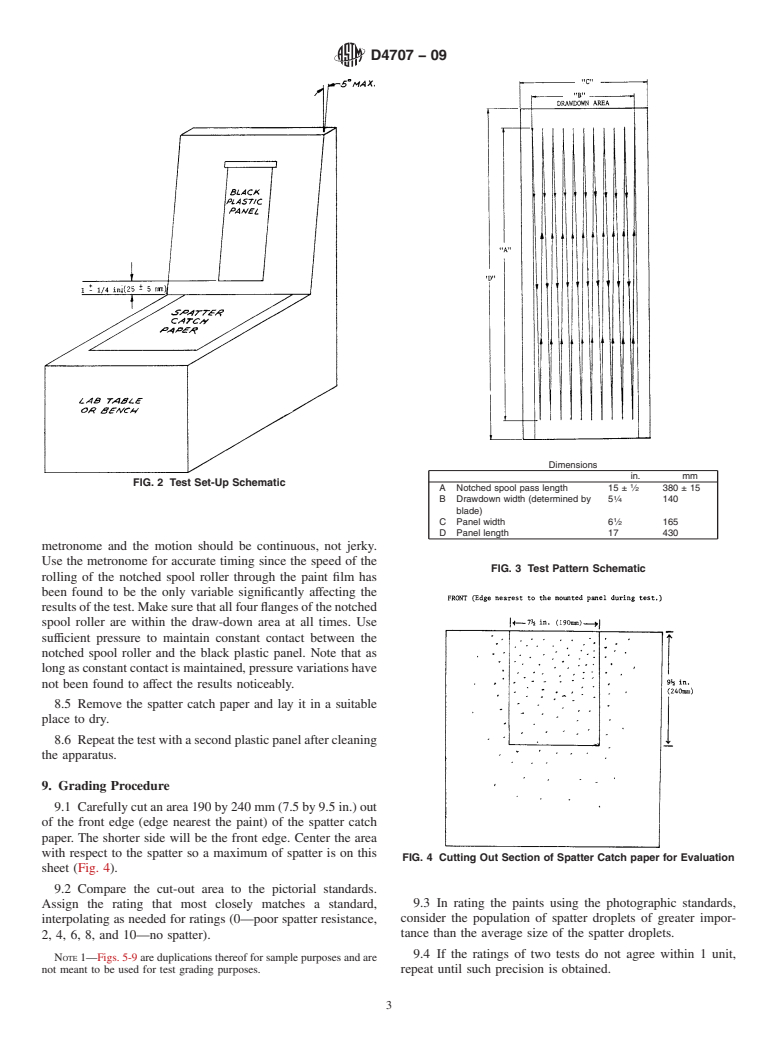 ASTM D4707-09 - Standard Test Method for Measuring Paint Spatter Resistance During Roller Application