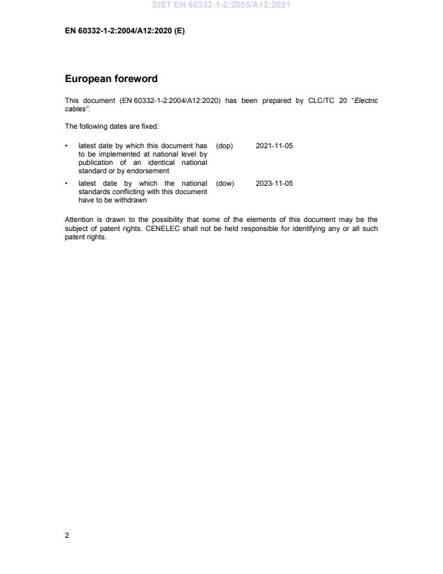 EN 60332-1-2:2004/A12:2020 EN 60332-1-2:2005/A12:2021 - Page 4 preview