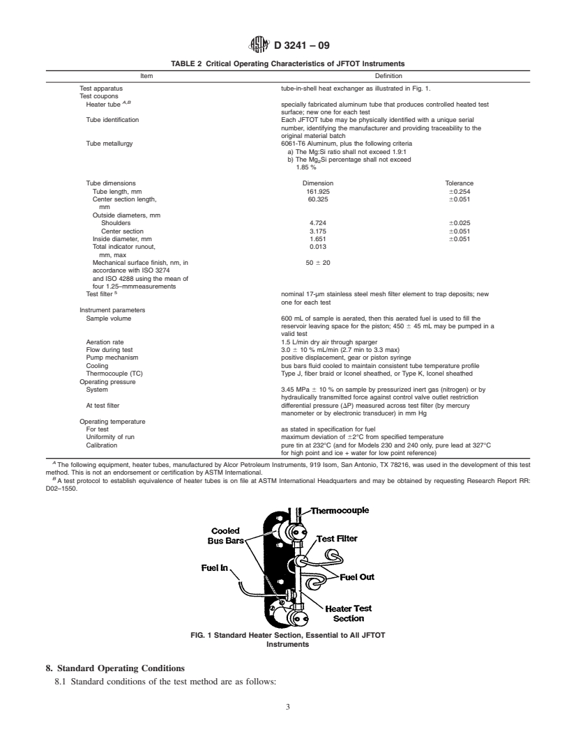 REDLINE ASTM D3241-09 - Standard Test Method for Thermal Oxidation Stability of Aviation Turbine Fuels (JFTOT Procedure)