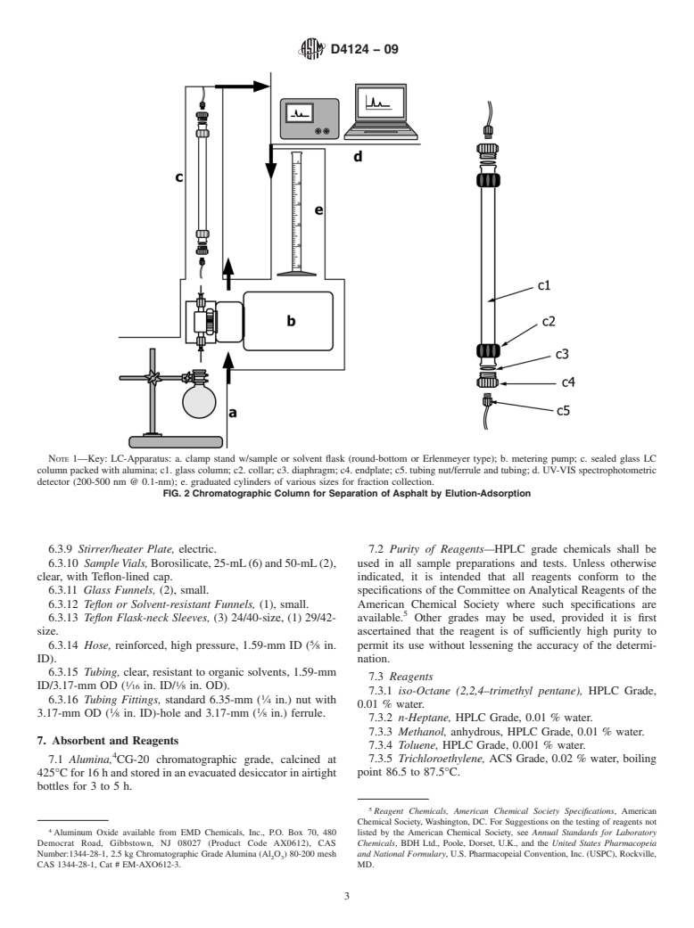 ASTM D4124-09 - Standard Test Method for  Separation of Asphalt into Four Fractions