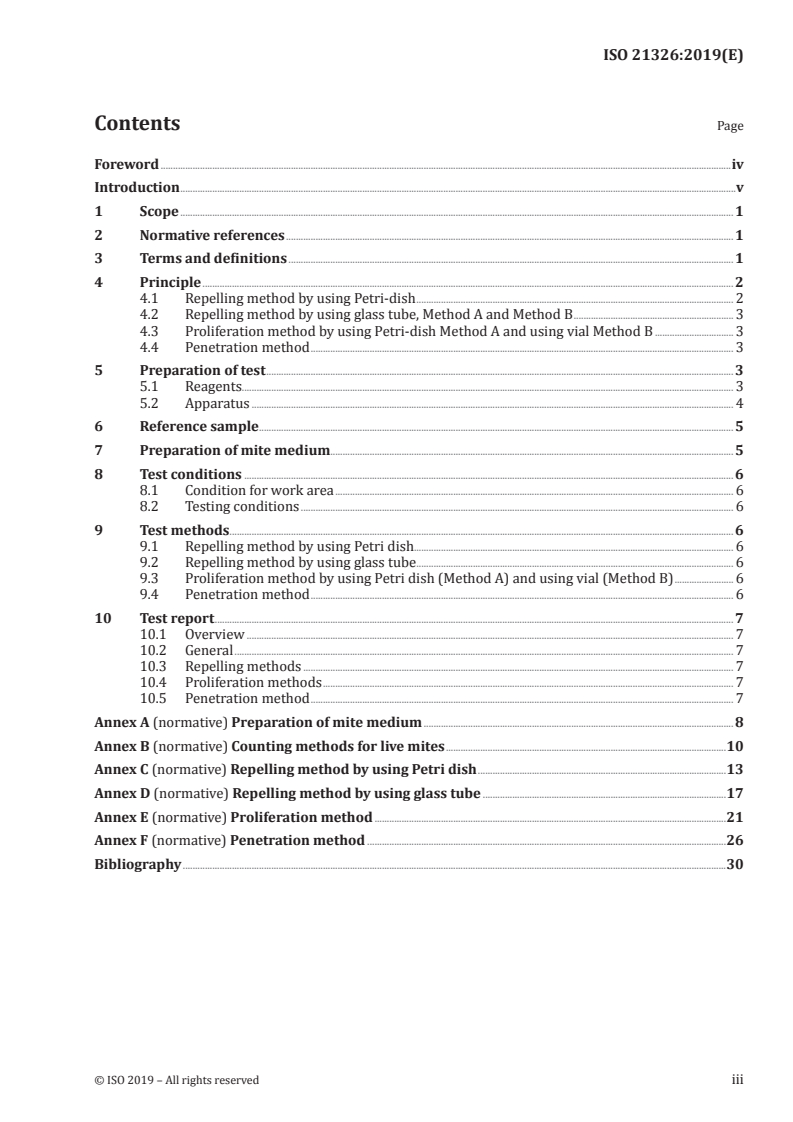 ISO 21326:2019 - Textiles — Test methods for determining the efficiency of products against house dust mite
Released:6/14/2019