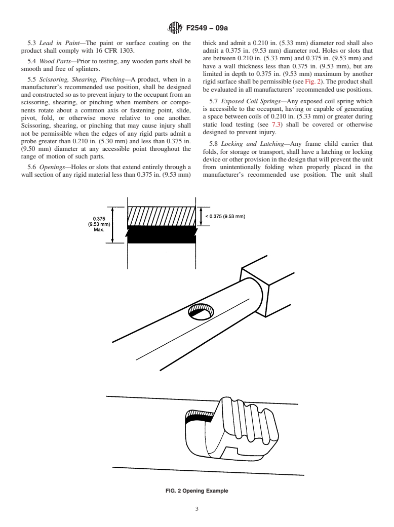 ASTM F2549-09a - Standard Consumer Safety Specification for Frame Child Carriers