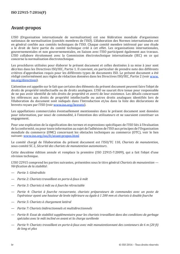 ISO 22915-7:2016 ISO 22915-7:2016 - Chariots de manutention -- Vérification de la stabilité - Page 4 preview