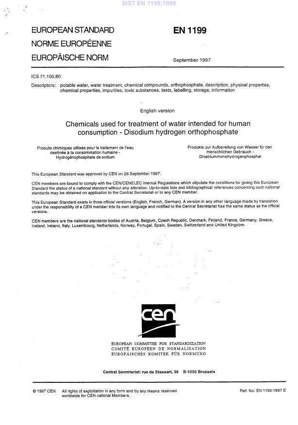 EN 1199:1999