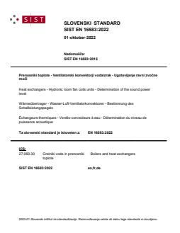 EN 16583:2022 - Page 1 preview