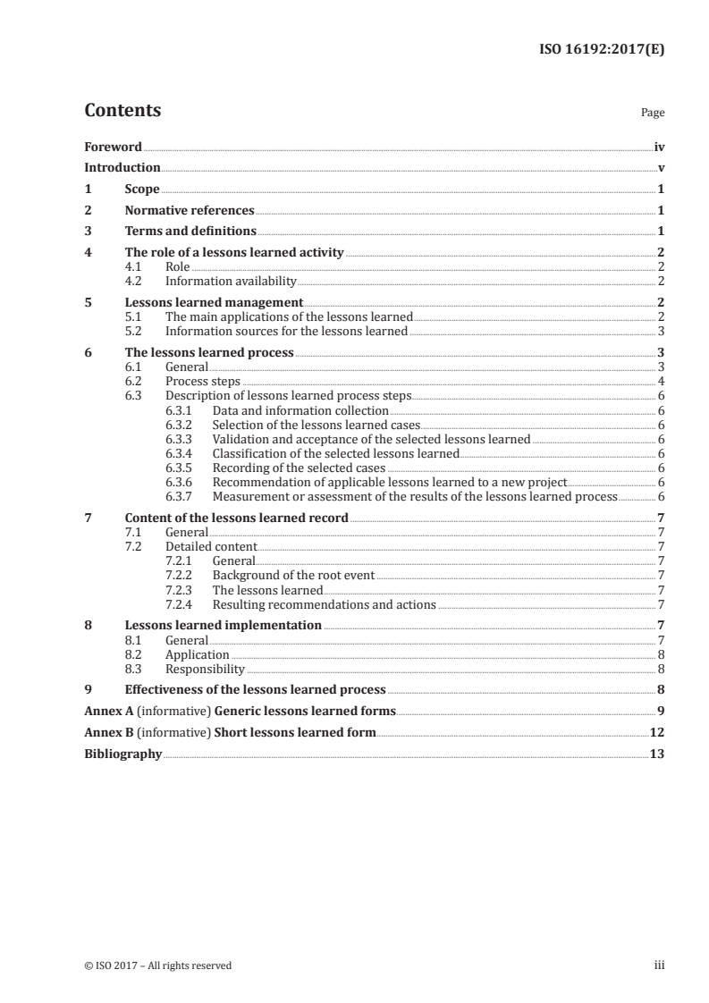ISO 16192:2017 - Space systems — Experience gained in space projects (lessons learned) — Principles and guidelines
Released:4/12/2017