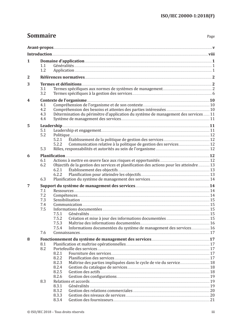 ISO/IEC 20000-1:2018 ISO/IEC 20000-1:2018 - Technologies de l'information — Gestion des services — Partie 1: Exigences du système de management des services
Released:9/14/2018 - Page 3 preview
