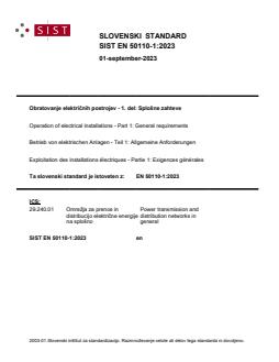 SIST EN 50110-1:2023 - Page 1 preview