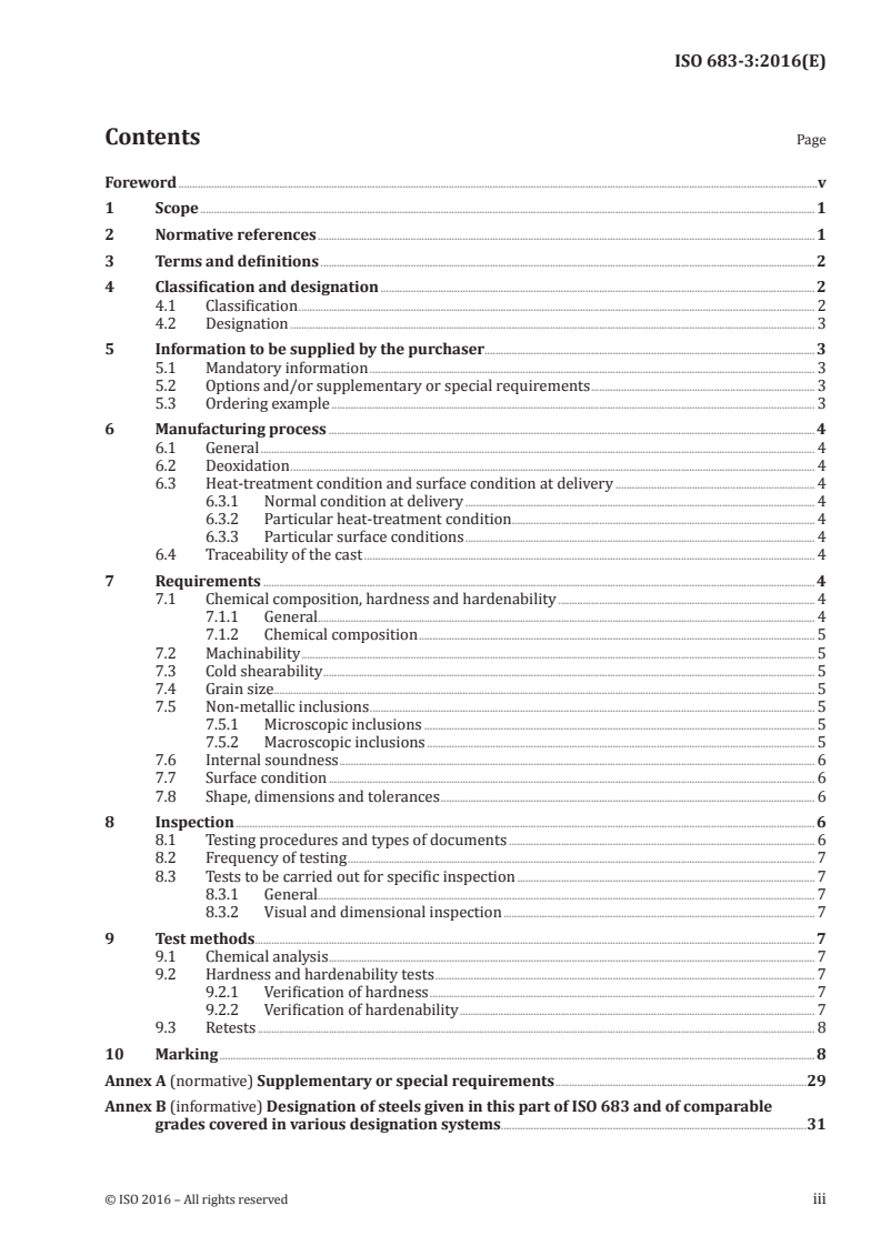 ISO 683-3:2016 - Heat-treatable steels, alloy steels and free-cutting steels — Part 3: Case-hardening steels
Released:7/4/2016