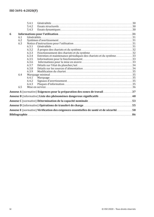 ISO 3691-4:2020 ISO 3691-4:2020 - Chariots de manutention -- Exigences de sécurité et vérification - Page 4 preview