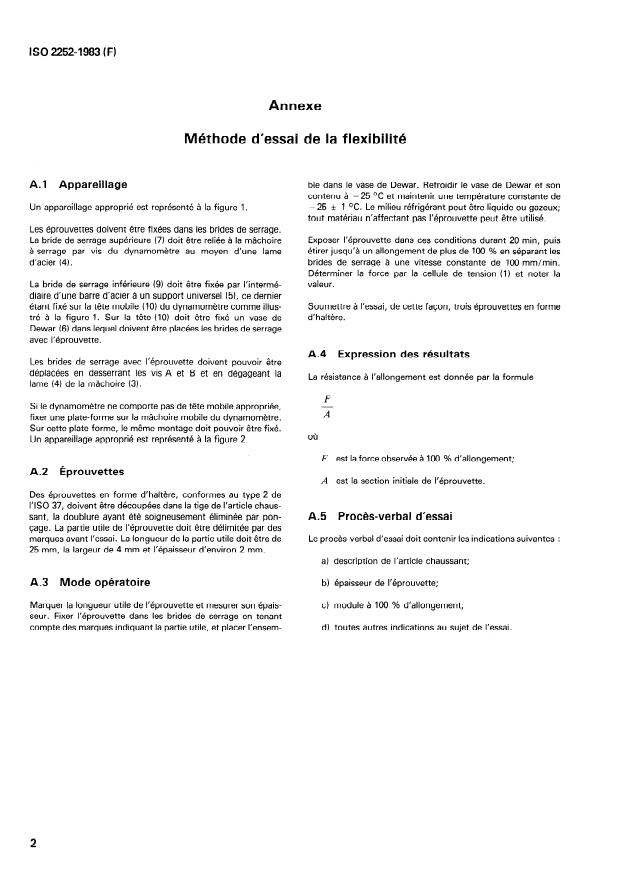 ISO 2252:1983 ISO 2252:1983 - Articles chaussants en caoutchouc, doublés, pour utilisation industrielle a basses températures - Page 4 preview
