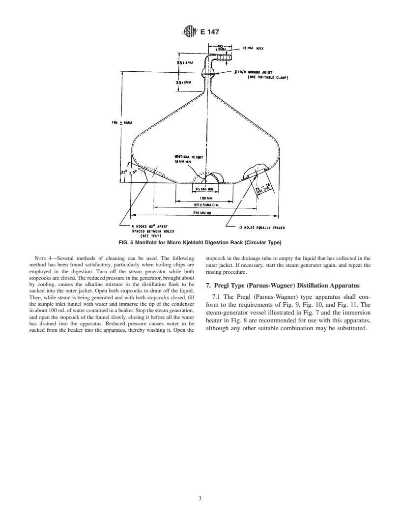 ASTM E147-61(2001) - Standard Specification for Apparatus For Microdetermination Of Nitrogen By Kjeldahl Method