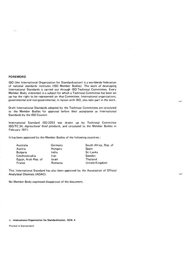 ISO 2253:1974 ISO 2253:1974 - Spices and condiments -- Curry powder -- Specification - Page 2 preview