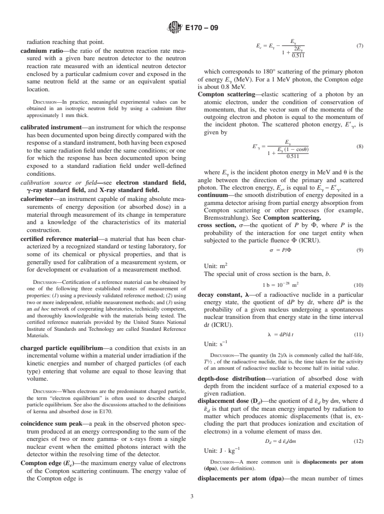 ASTM E170-09 - Standard Terminology Relating to  Radiation Measurements and Dosimetry