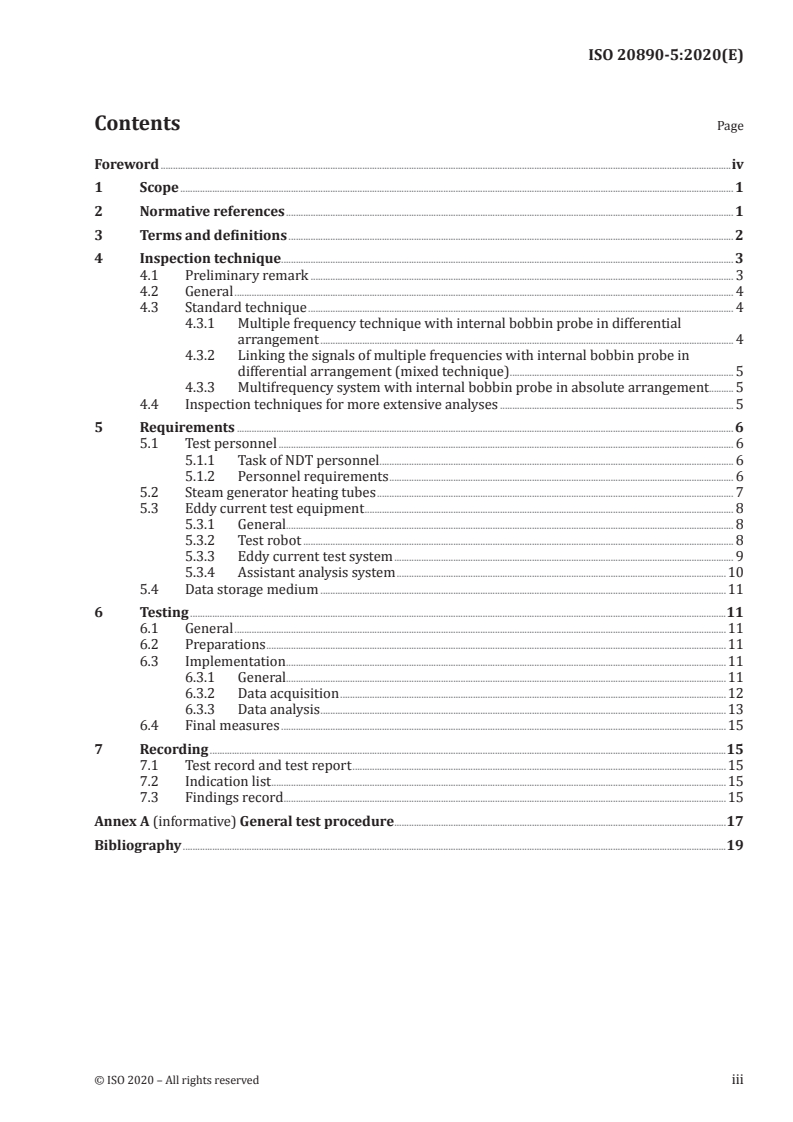 ISO 20890-5:2020 - Guidelines for in-service inspections for primary coolant circuit components of light water reactors — Part 5: Eddy current testing of steam generator heating tubes
Released:6/12/2020