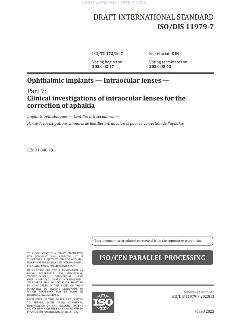 prEN ISO 11979-7:2023
