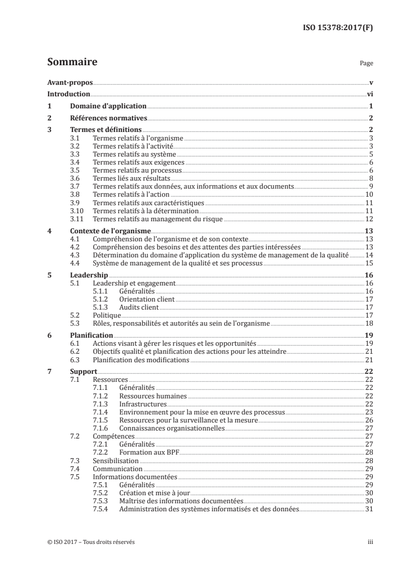 ISO 15378:2017 - Articles d'emballage primaire pour médicaments — Exigences particulières pour l'application de l'ISO 9001:2015 prenant en considération les Bonnes Pratiques de Fabrication (BPF)
Released:11/15/2017