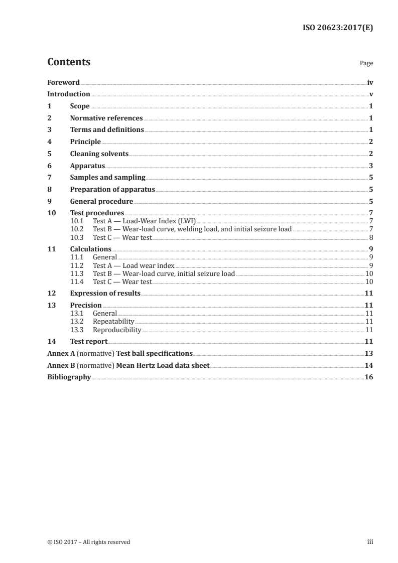 ISO 20623:2017 - Petroleum and related products — Determination of the extreme-pressure and anti-wear properties of lubricants — Four-ball method (European conditions)
Released:12/11/2017