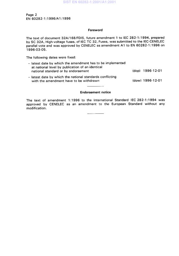 EN 60282-1:1996/A1:1996 EN 60282-1:2001/A1:2001 - Page 4 preview