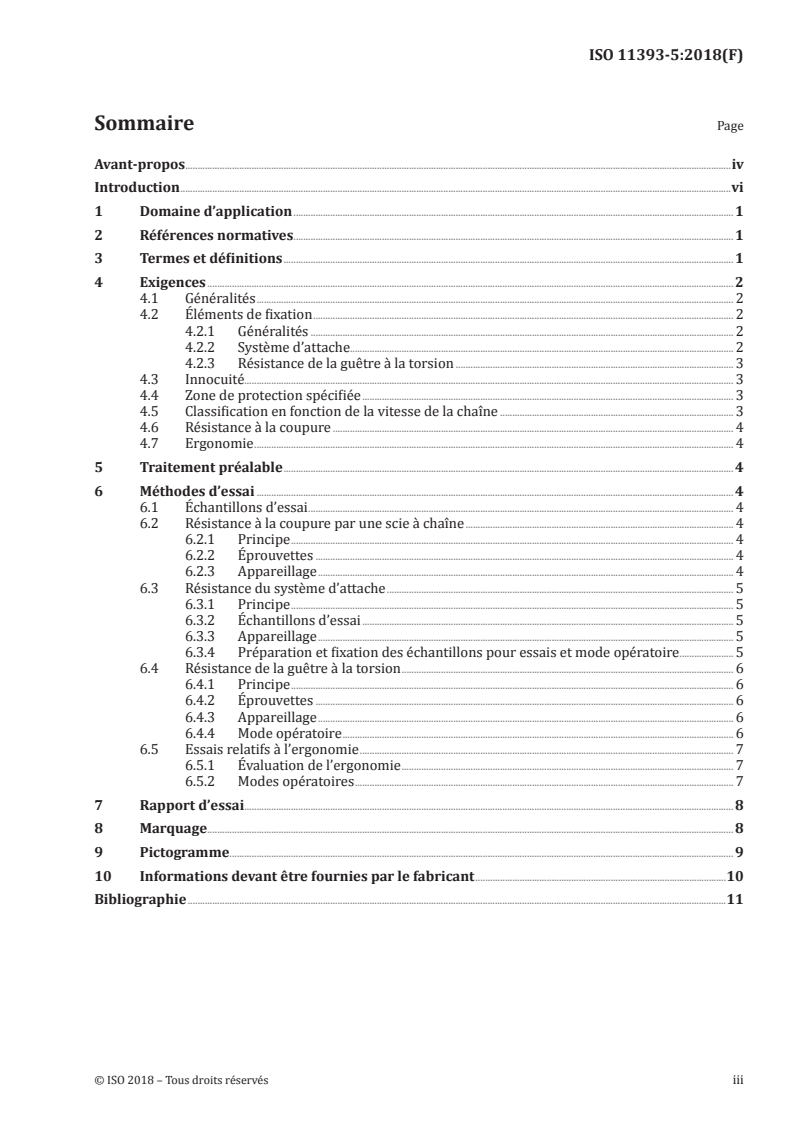 ISO 11393-5:2018 - Vêtements de protection pour utilisateurs de scies à chaîne tenues à la main — Partie 5: Exigences de performance et méthodes d'essai pour guêtres de protection
Released:10/1/2018