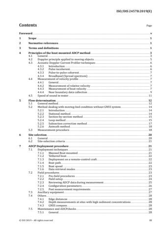 ISO/FDIS 24578 - Hydrometry -- Acoustic Doppler Profiler -- Method And ...