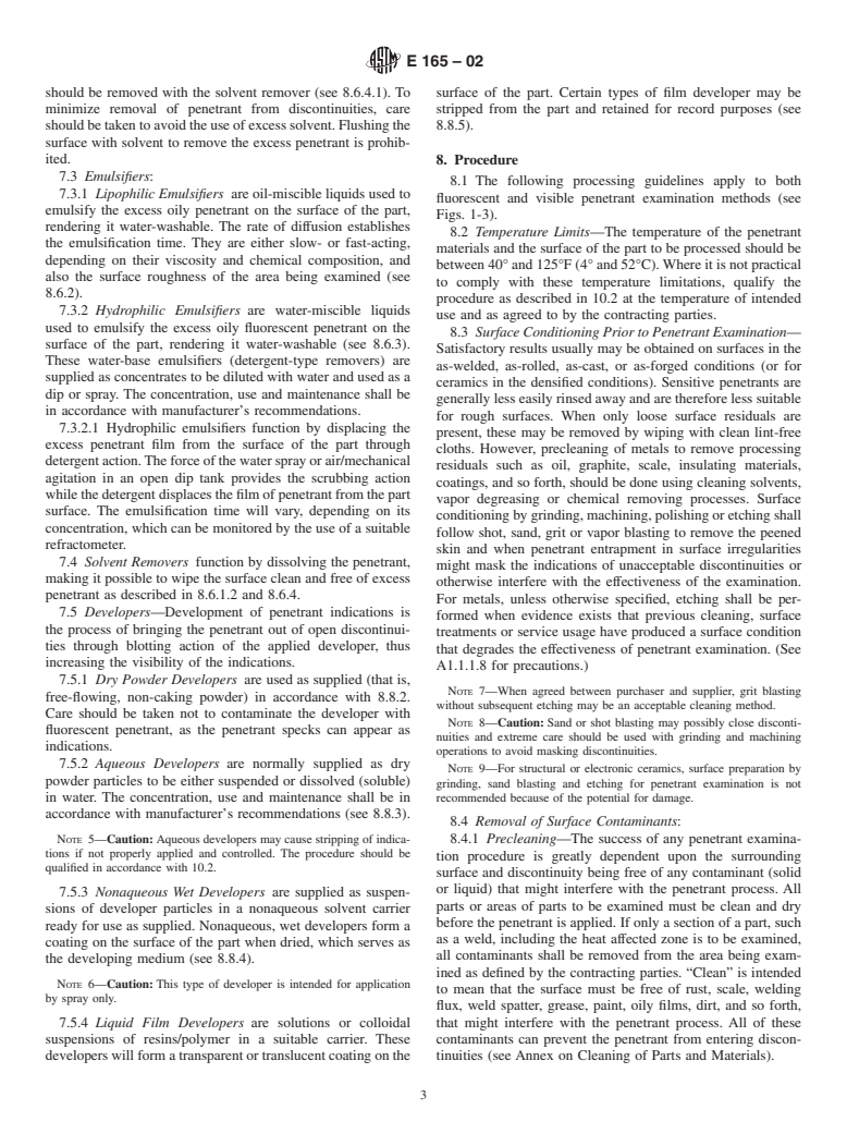 ASTM E165-02 - Standard Test Method for Liquid Penetrant Examination