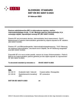 SIST EN IEC 62037-8:2023 SIST EN IEC 62037-8:2023 - BARVE - Page 1 preview