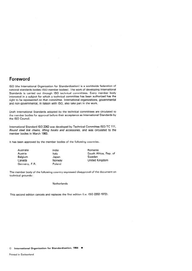 ISO 2262:1984 ISO 2262:1984 - General purpose thimbles for use with steel wire ropes -- Specification - Page 2 preview